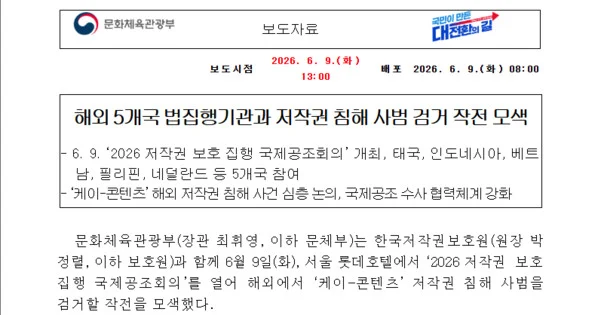 Corea del Sur lidera reunión internacional sobre piratería de derechos de autor