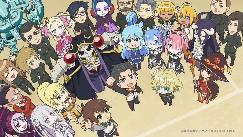 Isekai Quartet ya está disponible en Crunchyroll con doblaje al inglés