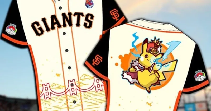 Los Giants de San Francisco celebran la Noche Pokémon Worlds con jersey temático y show de drones